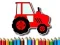 Easy Kids Coloring Tractor 