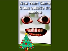 ਨਵਾਂ ਸਾਲ: ਵਿੰਡੋ ਦੇ ਬਾਹਰ ਸੈਂਟਾ ਕਲਾਜ਼ 